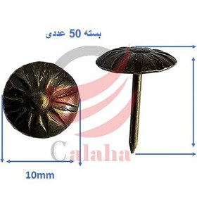 تصویر گل میخ آنتیک طلایی و دودی 