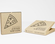 تصویر جعبه پیتزا با چاپ سیلک 