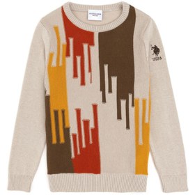 تصویر پلیور پسرانه طوسی یو اس پولو 