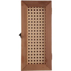 تصویر شلف دیواری مخفی کننده لوله گاز طرح حصیری 