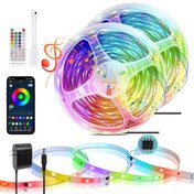 تصویر ریسه هوشمند ۱۰ متری RGBIC موزیکال 