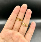 تصویر انگشتر استیل طرح ماه و ستاره طلایی 