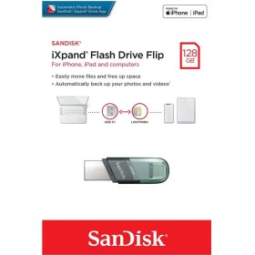 تصویر فلش مموری سن دیسک مدل SANDISK IXPAND FLIP ظرفیت 32 گیگابایت 