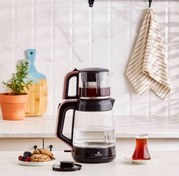 تصویر چای ساز کاراجا مدل Glass Tea XL ظرفیت ۲.۲ لیتر با کتری شیشه‌ای 