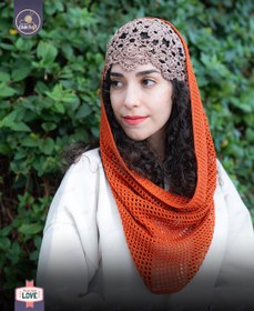 تصویر شال رینگی - کرم Loop Scarf