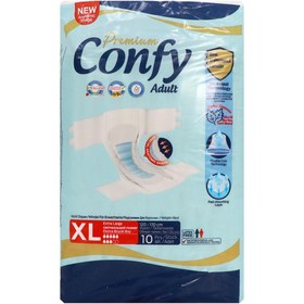 تصویر پوشینه بزرگسال سایز ایکس لارج کانفی 10 عددی ا Confy Adult Diaper Xlarge 10Pcs Confy Adult Diaper Xlarge 10Pcs