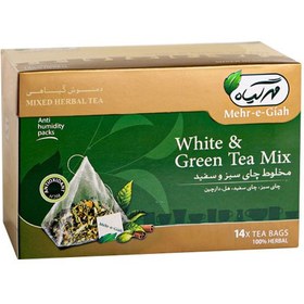 تصویر دمنوش کیسه‌ ای چای سبز و سفید مهرگیاه green&white tea mix