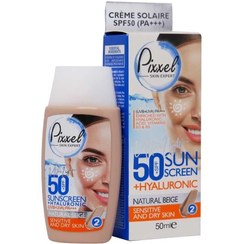 تصویر کرم ضد آفتاب رنگی پیکسل با SPF50 مناسب انواع پوست حجم 50 میلی لیتر 
