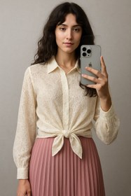 تصویر شومیز سفید ومشکی 