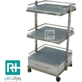 تصویر ترالی شیشه ای H1 Glass trolley