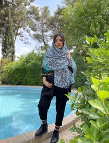 تصویر شال تک نخی طرح فلک 