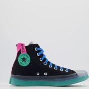 تصویر کتانی کانورس دخترانه ساقدار مدل cx با رنگ مشکی - 37 Converse high top cx multi color