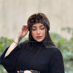 تصویر هدبند خز روسی با طرح پلنگی 