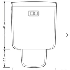 تصویر فلاش تانک روکار ایمن آب - مدل کاسپین پلاس IMEN AB EXPOSED FLUSH TANK - MODEL : CASPIAN PLUS