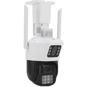 تصویر دوربین مداربسته بی سیم دو لنزه سیمکارت خور مدل AD-V21-4G-V380 Wifi camera AD-V21-4G-V380