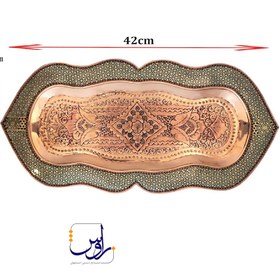 تصویر سینی رولت خوری دالبر خاتم کاری 