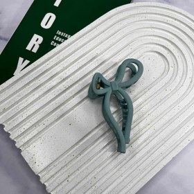 تصویر گیره طرح پاپیون مات کد 2010 - آبی لجنی 