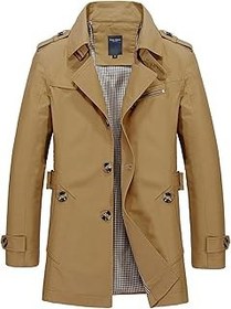 تصویر ژاکت اسکی مردانه GFVJHFHK MENS NEW CAPLETS CAOPTER COACKS BRAND MEN CASUAL FIT CAPIL OVERSCOAT CALLET CALLET COLLOTER COLOT COLOR TRENCH COAT MALE (HORTEL ، XXL) Gfvjhfhk Mens Skiing Jackets New Men Jacket Coat Spring Brand Men Casual Fit Wild Overcoat Jacket Solid Color Trench Coat Male(Hortel ,XXL)