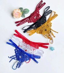 تصویر شورت زنانه لامبادا مروارد دار دو بنده فری سایز 