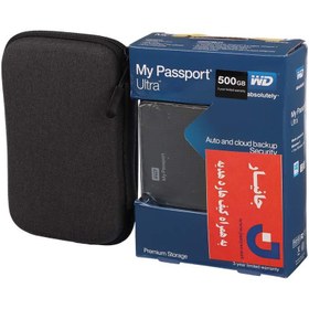 تصویر هارد اکسترنال وسترن دیجیتال Western Digital My Passport Ultra Copy 500GB + هدیه کیف هارد Western Digital My Passport Ultra 500GB External Hard Drive