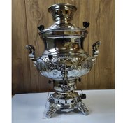 تصویر سماور گازی برنجی مدل نیلوفر 