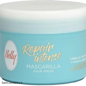 تصویر ماسک ترمیم کننده و بازسازی کننده مو نلی NELLY مدل REPAIR مناسب موهای آسیب دیده حجم 300 میل NELLY HAIR MASK REPAIR 300 ML