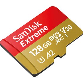 تصویر کارت حافظه microSDXC سن دیسک مدل Extreme کلاس A2 استاندارد UHS-I U3 سرعت 190MBps ظرفیت 128 گیگابایت کارت حافظه Micro SDXC سن دیسک مدل Extreme کلاس A2 سرعت 190MBps کلاس ۲ استاندارد UHS-I U3 ظرفیت 128GB