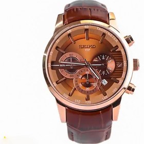 تصویر خرید قسطی| ساعت مچی مردانه سیکو بند چرم قهوه ای کرنوگراف G9233/11 