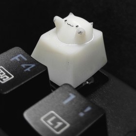 تصویر دکمه کیبورد مکانیکال مدل گربه cat mechanical keycap