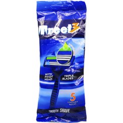 تصویر خودتراش مدل 3Blades بسته 5 عددی تریت Treet 3Blades Razor Pack Of 5