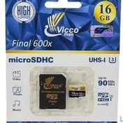 تصویر کارت حافظه میکرو 16 گیگ ویکومن Vicco Man Extra 533X U1 C10 80MB/s 
