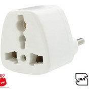تصویر مبدل 3 به 2 برق 16 آمپر استاندارد امگا Omega OMEGA ADAPTER PLUG CONVERTER 3 TO 2 Pin 16A