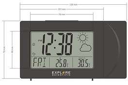 تصویر ساعت رادیو کنترل Explore Scientific همراهی هوشمند برای مدیریت زمان Explore Scientific Radio Controlled Clock with Projection Time: Precision Time at a Glance