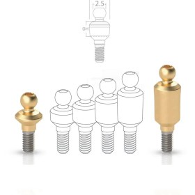 تصویر بال اباتمنت رگولار کره‌ای | کامپتیبل کره‌ای | Ball Abutment 