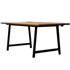 تصویر میز ناهارخوری چوب و آهن مدل ترمود کد H 5 