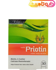 تصویر كپسول پریوتین 30 عدد نوتراكس Nutrax Priotin 30 Capsules