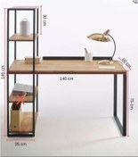 تصویر میز کامپیوتر - گردویی / طلایی 