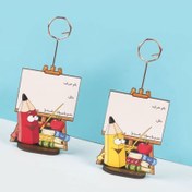 تصویر جشن اسم گیفت چوبی پایه عکس وایت برد دار مخصوص جشن اسم الفبا 