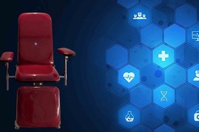 تصویر صندلی خونگیری آزمایشگاهی 3 تکه عرض 50