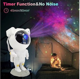 تصویر چراغ خواب پروژکتور کهکشانی مدل فضانورد(بدون اسپیکر) Astronaut Starry Sky Projector Night Light Remote Control