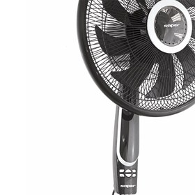 تصویر پنکه پایه دار ساپر مدل SAC375R با ریموت ۹ پره 