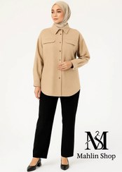 تصویر شومیز مانتویی فوتر فری سایز کد 116 