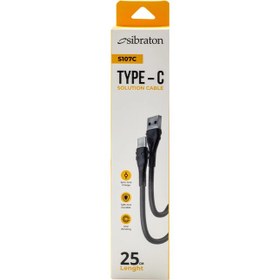 تصویر کابل TYPE-C سیبراتون مدل S107 C طول 0/25متر Type-C cable Sibraton model S107 C