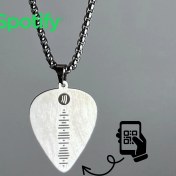 تصویر گردنبند بارکد اسپاتیفای با آهنگ دلخواه (پیک گیتار) 