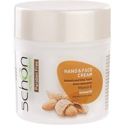 تصویر کرم دست و صورت روغن بادام شون مناسب پوست های معمولی تا خشک Their almond oil hand and face cream is suitable for normal to dry skin.