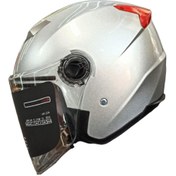 تصویر کلاه کاسکت ای کی بدون فک B SILVER EK Motorcycle helmet without jaw ٍEK B SILVER