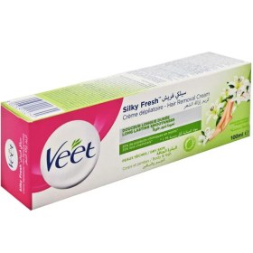 تصویر کرم موبر ویت مدل درای Veet Silky fresh Dry skin حجم 100 میل فرانسوی 