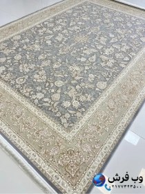 تصویر فرش کاشان طرح افشان گل رز رنگ فیلی 1200 شانه 