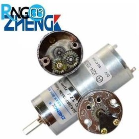 تصویر موتور DC گیربگسدار 12 ولت 100 دور ZGA25RP ZGA25 12V 100Rpm