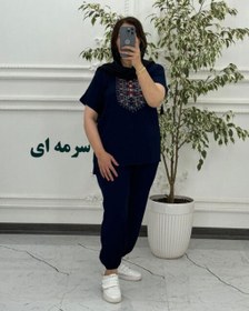 تصویر ست بلوز شلوار نخی زنانه دخترانه 1120 